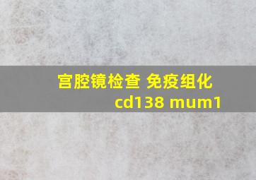 宫腔镜检查 免疫组化 cd138 mum1